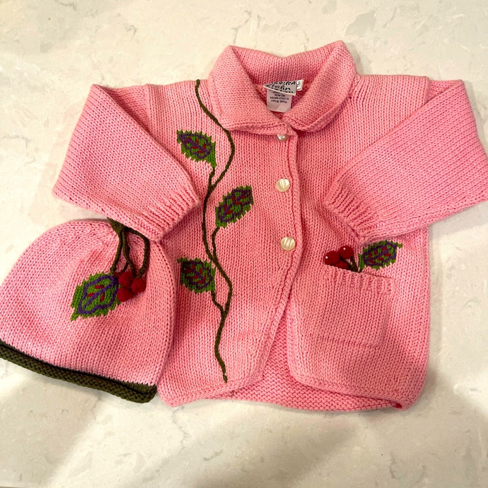 NWT Marika Hahn Designs sweater and hat